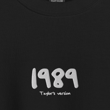 1989 TV Album Title - White Thread Embroidery Crew Neck
