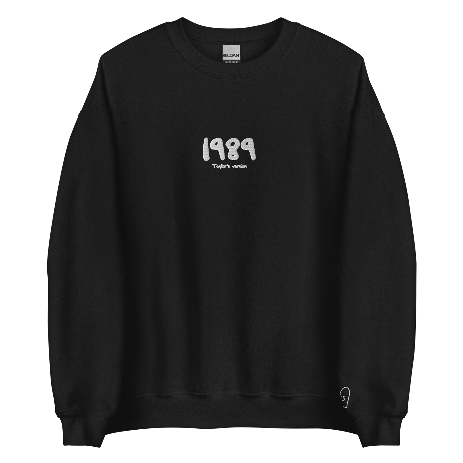 1989 TV Album Title - White Thread Embroidery Crew Neck
