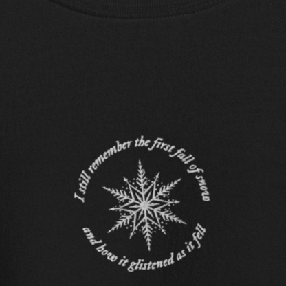 The First Fall Of Snow - Embroidered Crew Neck
