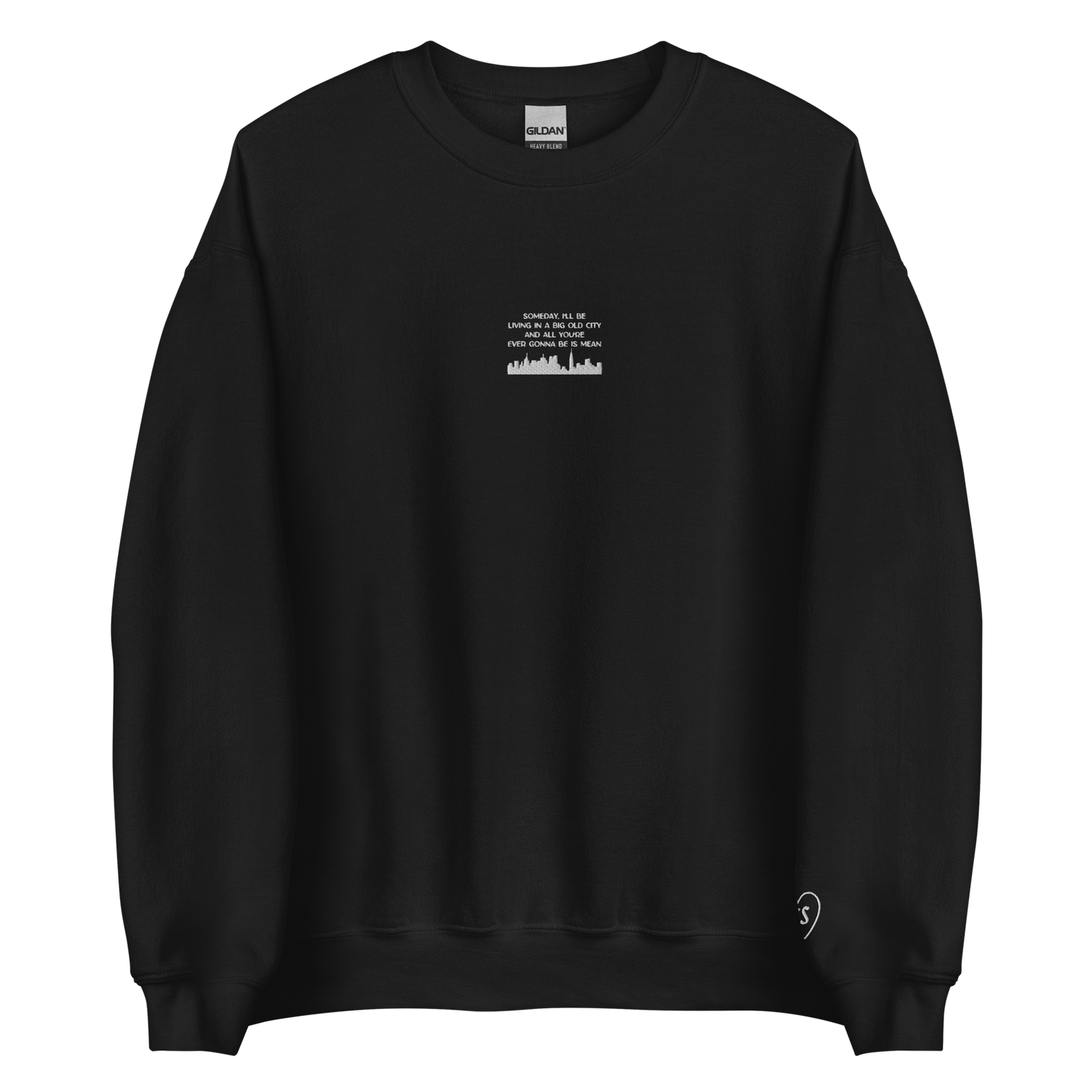 Mean - White Thread Embroidery Crew Neck