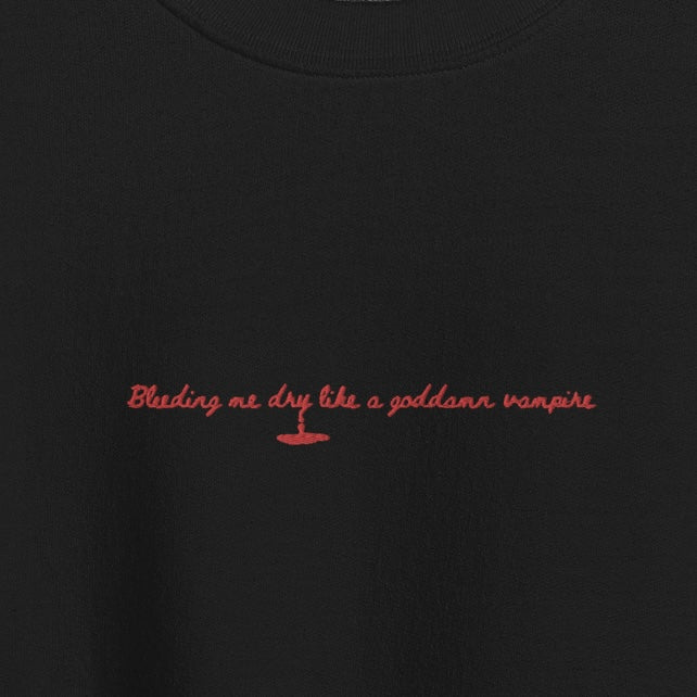 vampire - Embroidered Crew Neck