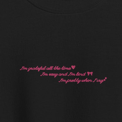 grateful all the time - Embroidered Crew Neck