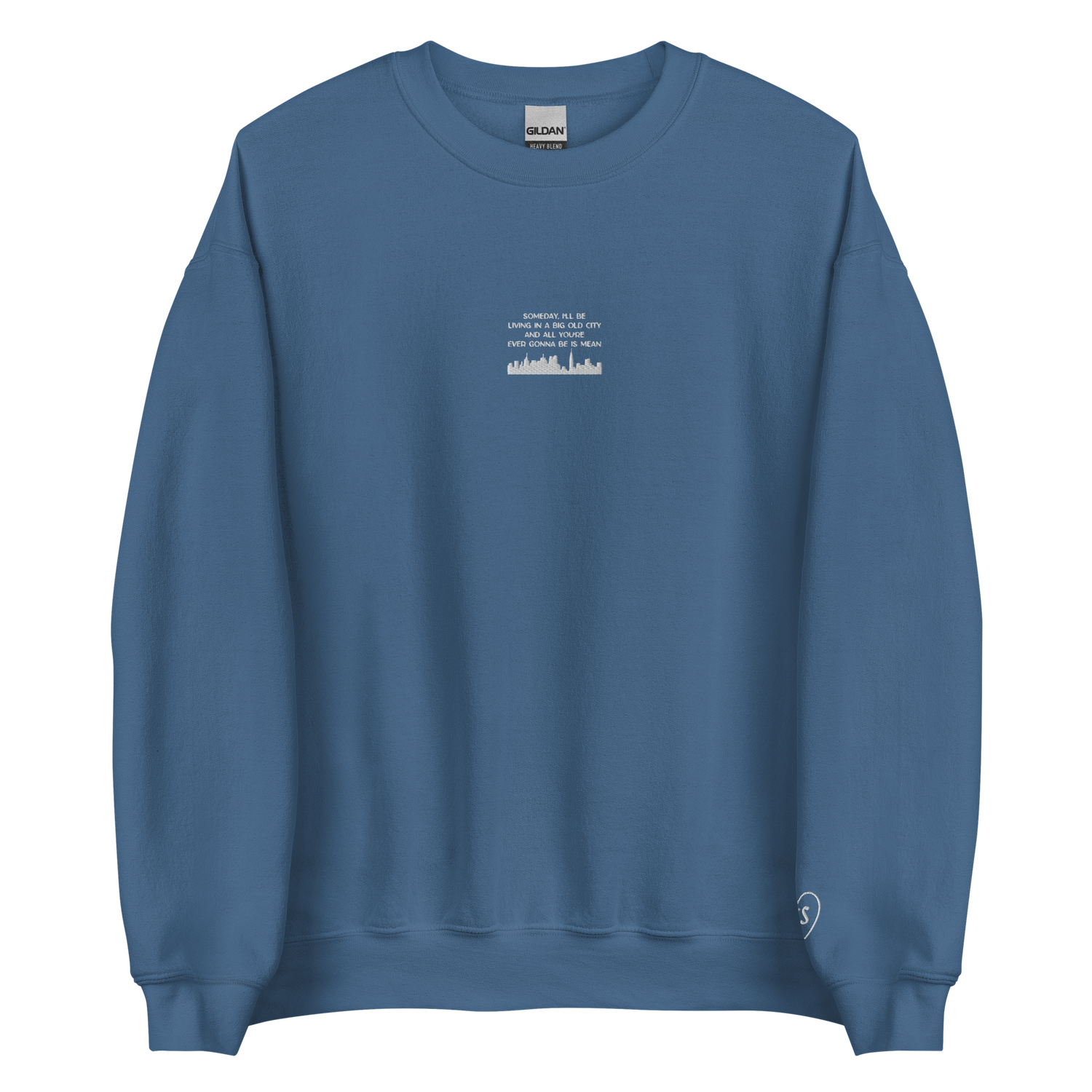 Mean - White Thread Embroidery Crew Neck