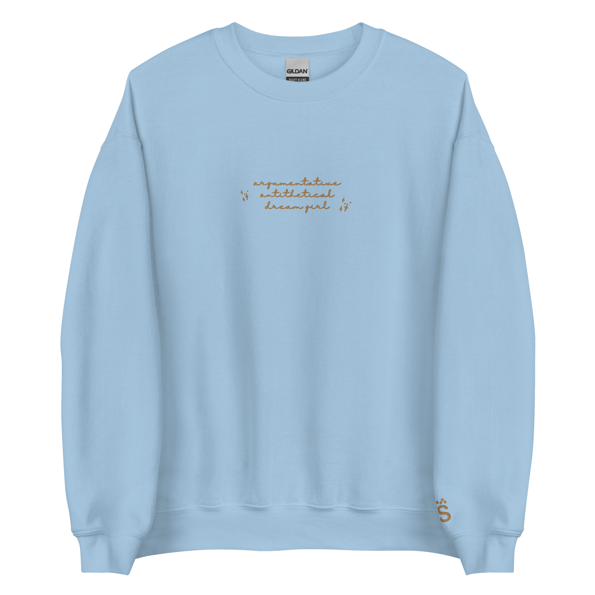 Argumentative Antithetical Dream Girl - Embroidered Crew Neck