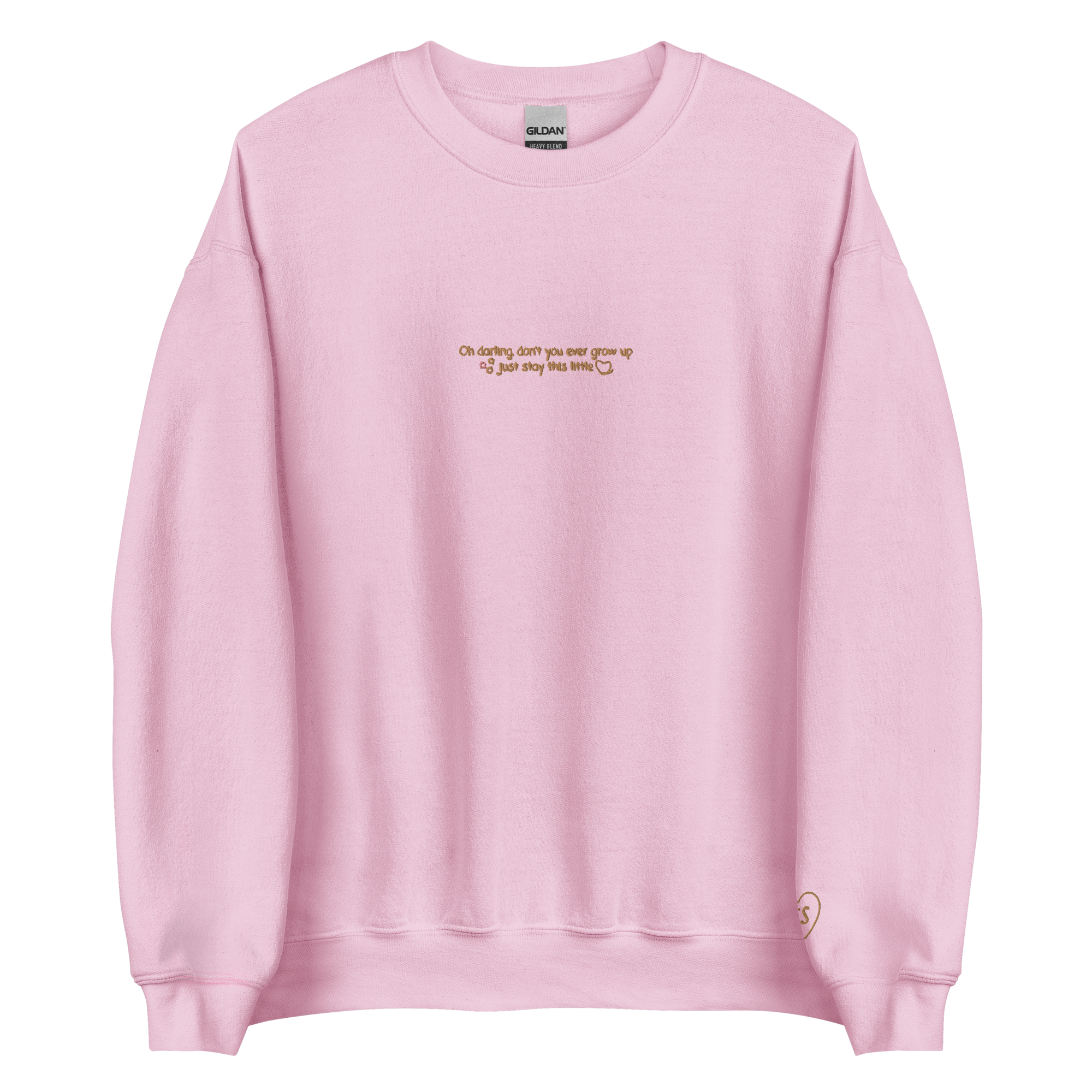 Never Grow Up - Embroidered Crew Neck