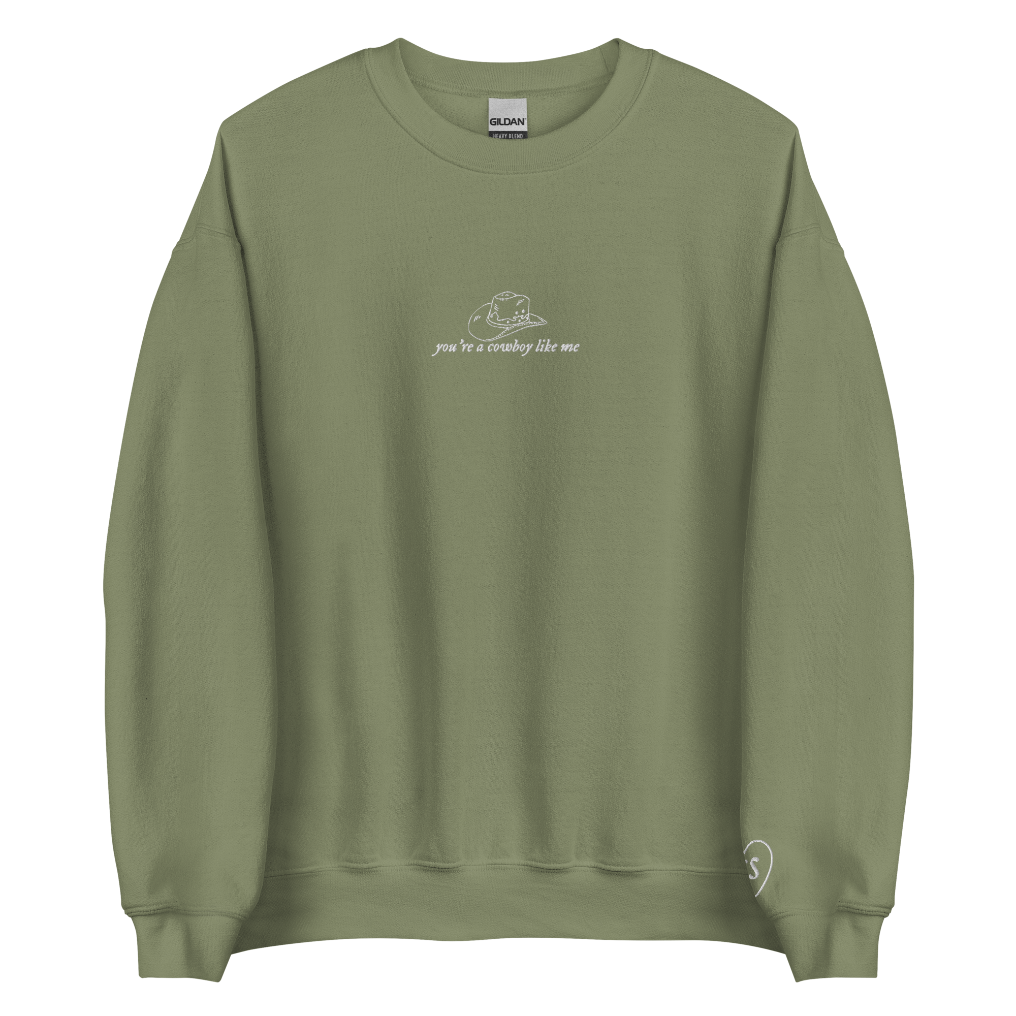 cowboy like me - Embroidered Crew Neck