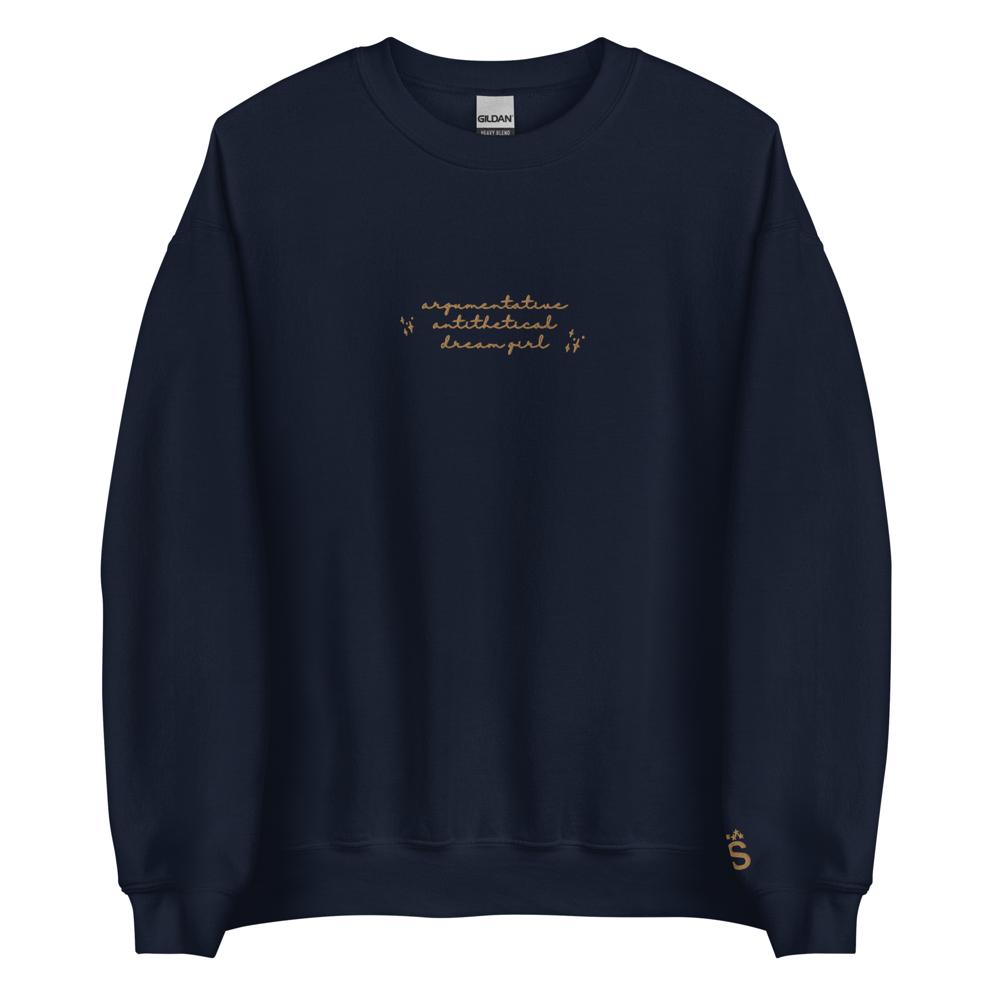 Argumentative Antithetical Dream Girl - Embroidered Crew Neck