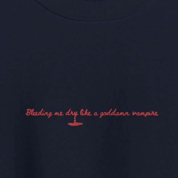 vampire - Embroidered Crew Neck