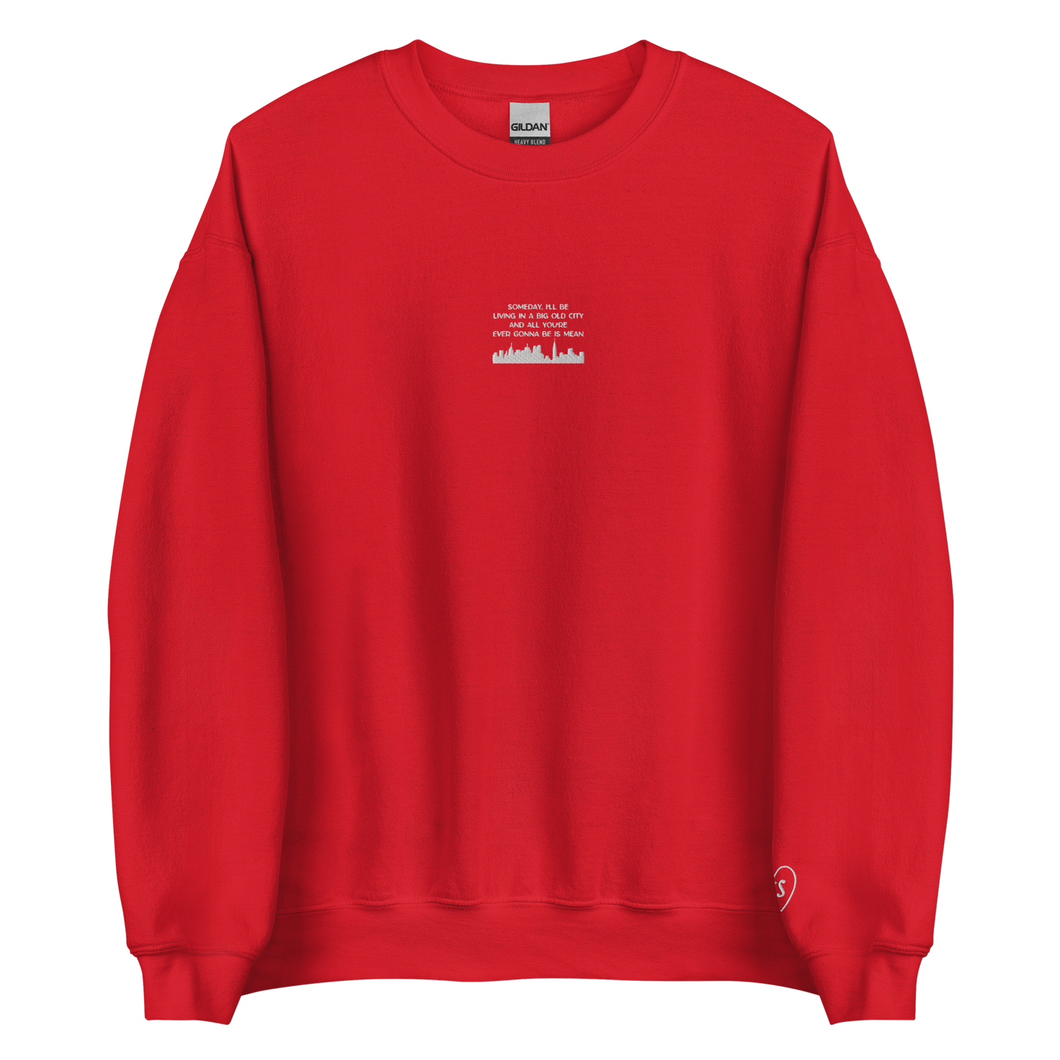 Mean - White Thread Embroidery Crew Neck