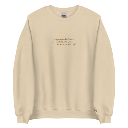 Argumentative Antithetical Dream Girl - Embroidered Crew Neck