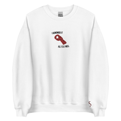 I Remember It All Too Well - Black Thread Embroidery Crew Neck