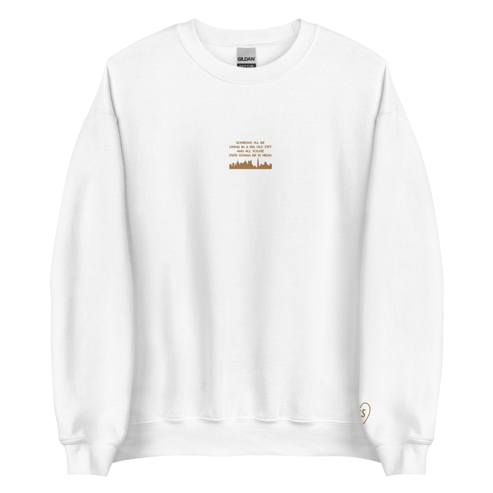 Mean - Gold Thread Embroidery Crew Neck