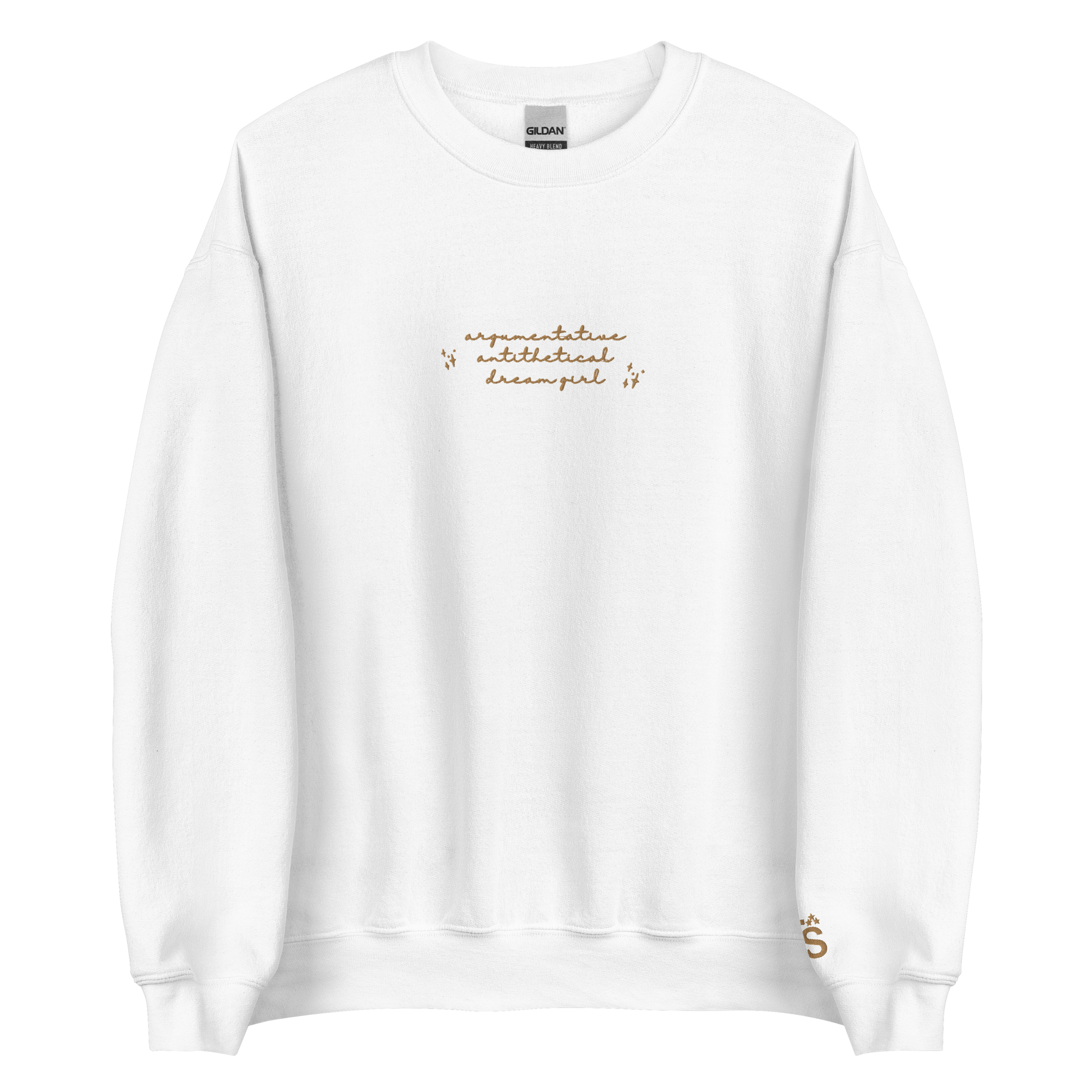 Argumentative Antithetical Dream Girl - Embroidered Crew Neck