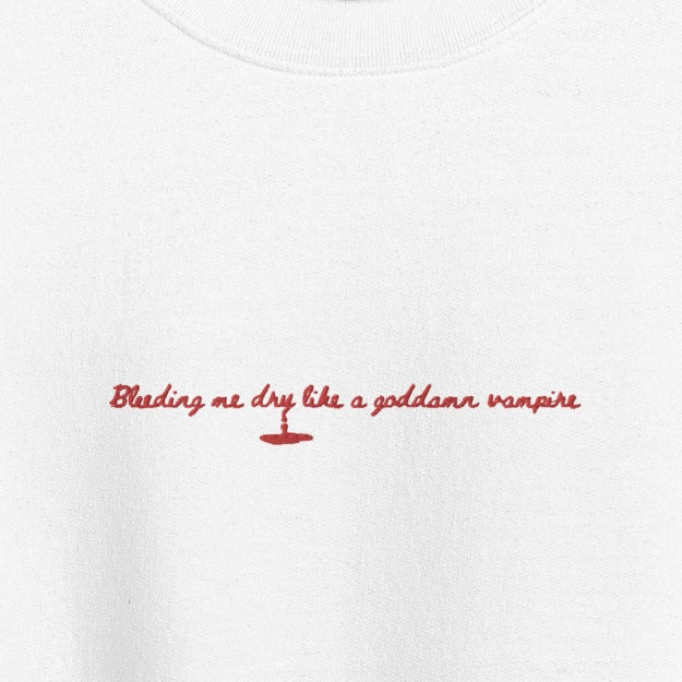 vampire - Embroidered Crew Neck