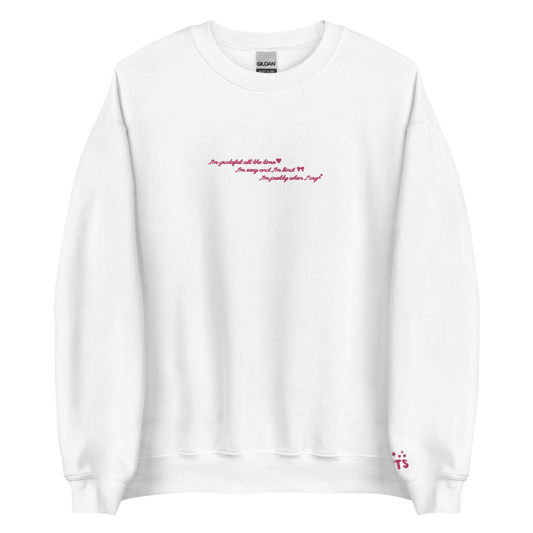 grateful all the time - Embroidered Crew Neck