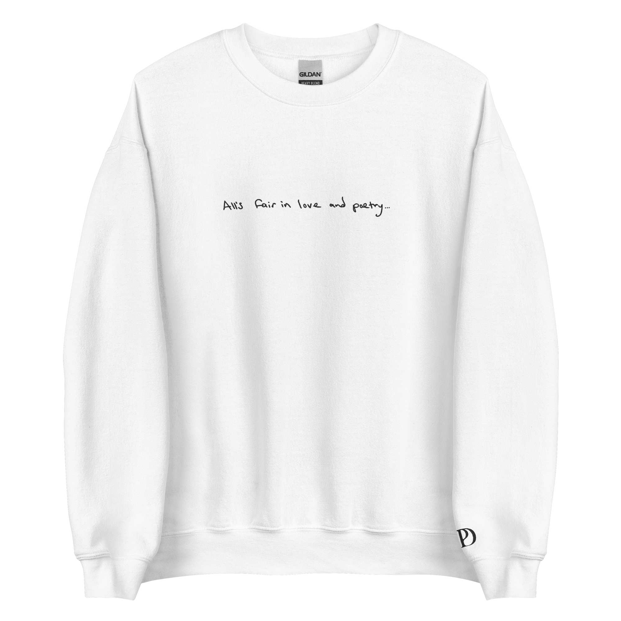 All’s Fair in Love and Poetry - Embroidered Crew Neck