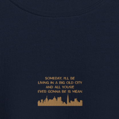 Mean - Gold Thread Embroidery Crew Neck